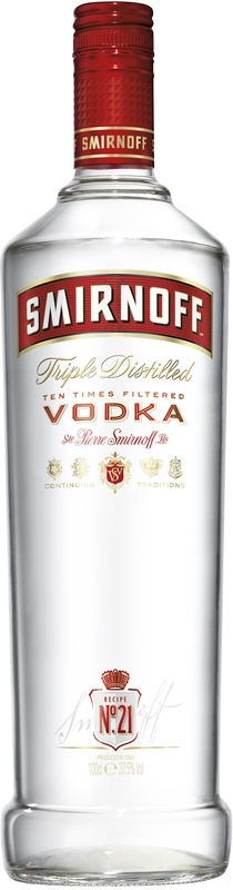 Smirnoff Red Label No 21 Triple Distilled Wodka 1 Li