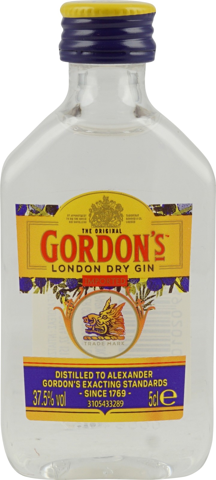 Dry % mit Gin Liter London Sh 0,05 37,5 im Gordons Vol.
