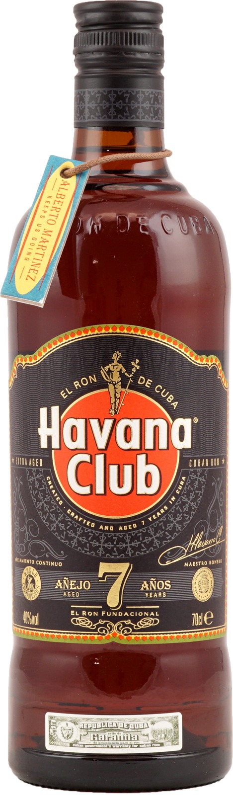 Havana Club Añejo (7 Jahre) 0,7 Liter 40% Vol., kubanis