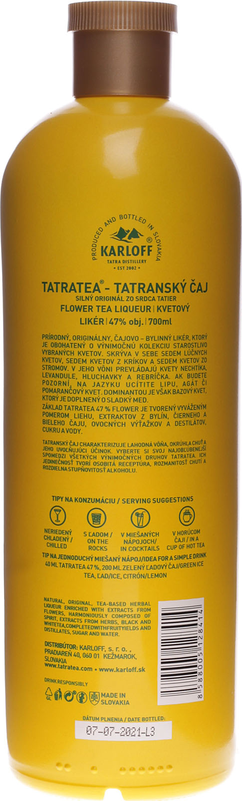 Karloff Tatratea Flower Tea Likör 07 Liter 47 Vol I 