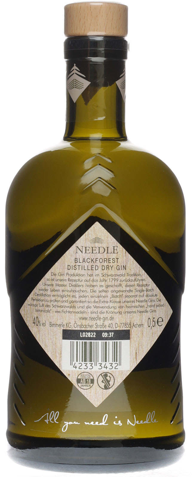 Needle Blackforst 40 0,5 Dry Gin Distilled Liter 