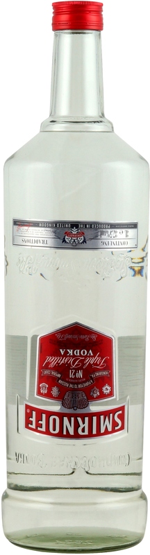 Label 37,5% Red Vodka Smirnoff 3l