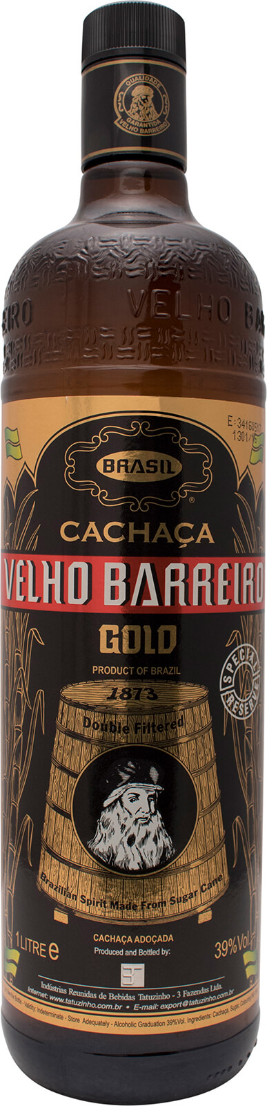 Velho Barreiro Cachaca Liter 1 (3 Jahre) Gold 39